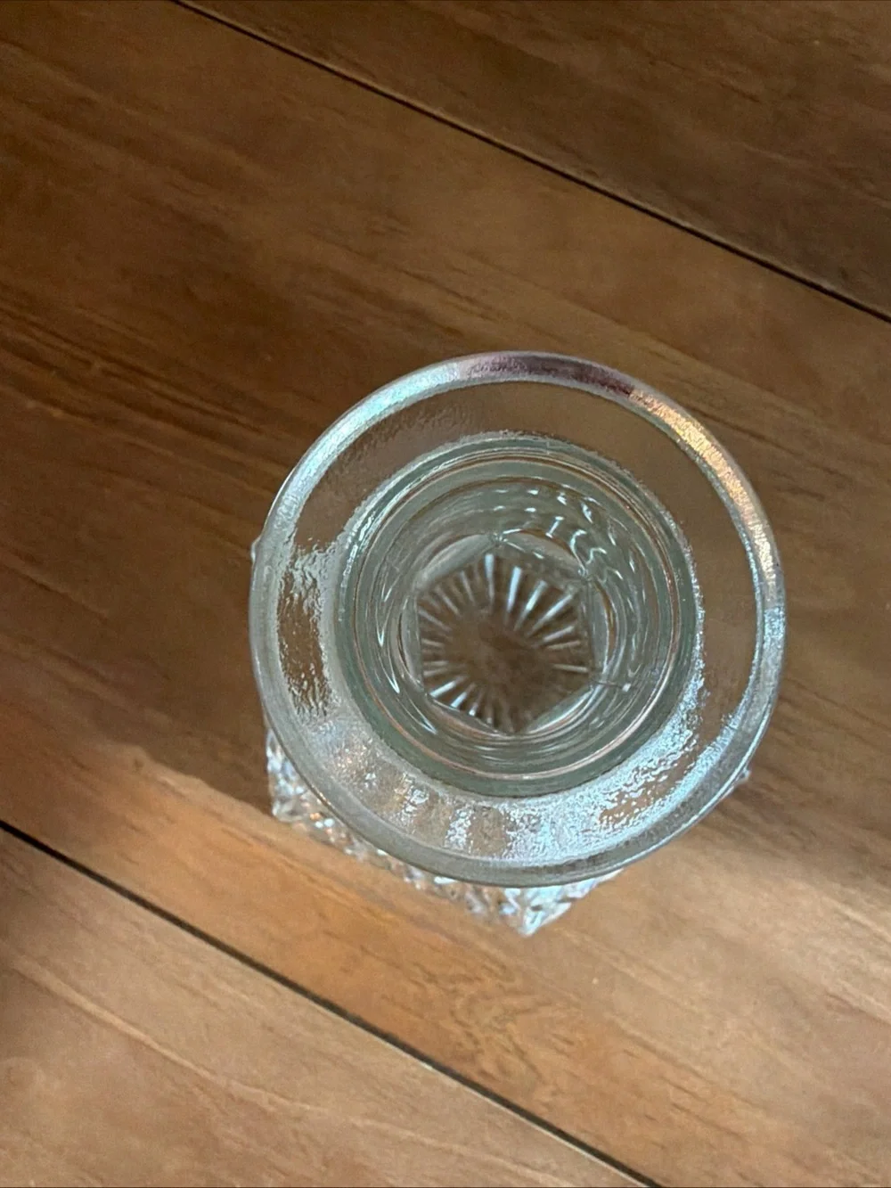 Vintage Clear Cut Glass Decanter with Stopper - Elegant Tabletop Carafe